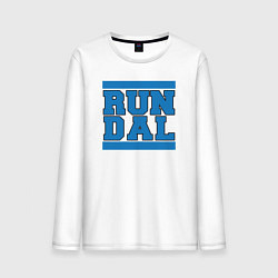 Лонгслив хлопковый мужской Run Dallas Mavericks, цвет: белый
