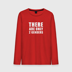 Лонгслив хлопковый мужской There are only 2 genders, цвет: красный