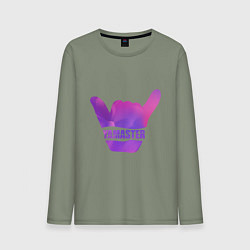 Лонгслив хлопковый мужской Yamaster Gradient, цвет: авокадо