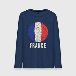Лонгслив хлопковый мужской Футбол Франции, цвет: тёмно-синий