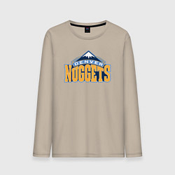 Лонгслив хлопковый мужской Denver Nuggets, цвет: миндальный