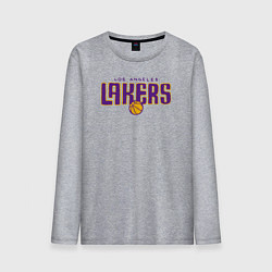 Лонгслив хлопковый мужской Team Lakers, цвет: меланж