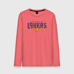 Лонгслив хлопковый мужской Team Lakers, цвет: коралловый