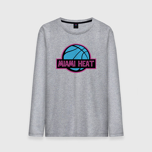 Мужской лонгслив Miami Heat team / Меланж – фото 1