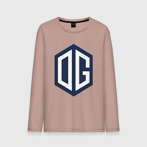 Мужской лонгслив OG logo / Пыльно-розовый – фото 1