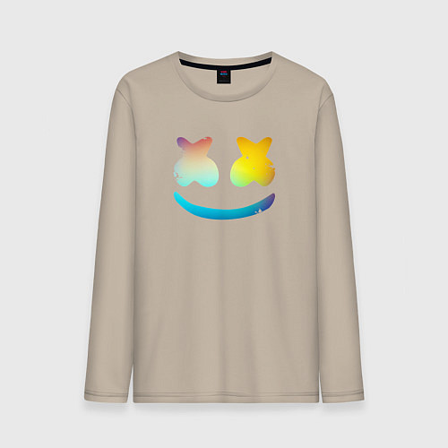 Мужской лонгслив Маршмеллоу минимал / Миндальный – фото 1