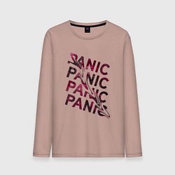 Лонгслив хлопковый мужской Panic, цвет: пыльно-розовый