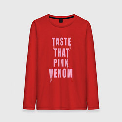 Лонгслив хлопковый мужской Tasty that pink venom - blackpink, цвет: красный