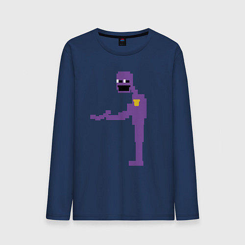 Мужской лонгслив Сиреневый человек / Тёмно-синий – фото 1