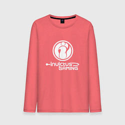 Лонгслив хлопковый мужской Invictus Gaming logo, цвет: коралловый
