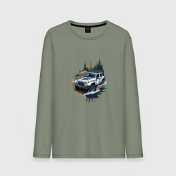Мужской лонгслив На джипе по России