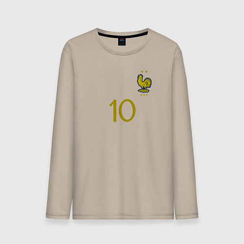 Мужской лонгслив Килиан Мбаппе ЧМ 2022 сборная Франции / Миндальный – фото 1