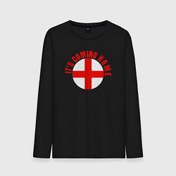 Лонгслив хлопковый мужской Coming home England, цвет: черный