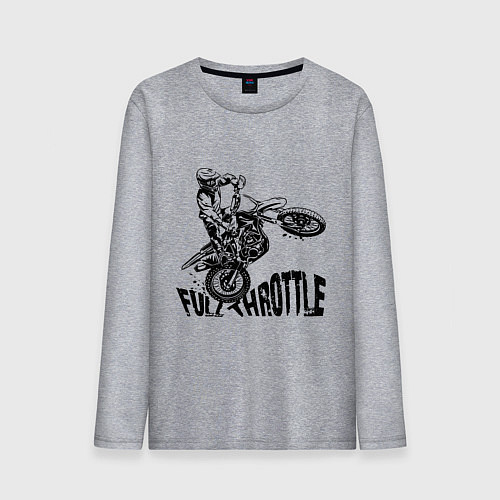 Мужской лонгслив Полный газ / Меланж – фото 1