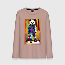 Мужской лонгслив Funny panda - pop art