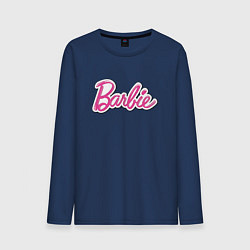 Лонгслив хлопковый мужской Barbie title, цвет: тёмно-синий