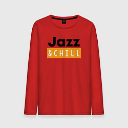 Лонгслив хлопковый мужской Jazz and chill, цвет: красный