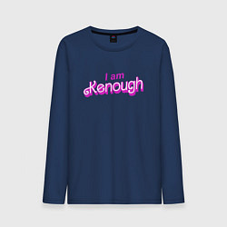 Лонгслив хлопковый мужской I am kenough barbie, цвет: тёмно-синий