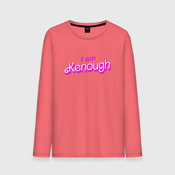 Лонгслив хлопковый мужской I am kenough barbie, цвет: коралловый