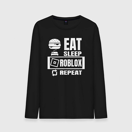 Мужской лонгслив Роблокс на повторе / Черный – фото 1