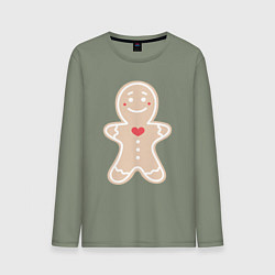 Мужской лонгслив Весёлый пряничек