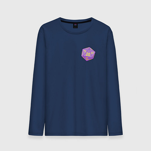 Мужской лонгслив Baldurs Gate 3 D20 / Тёмно-синий – фото 1