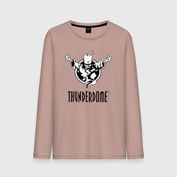 Лонгслив хлопковый мужской Thunderdome v 2, цвет: пыльно-розовый