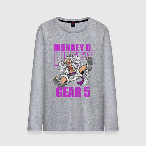 Мужской лонгслив Луффи - гир 5 / Меланж – фото 1