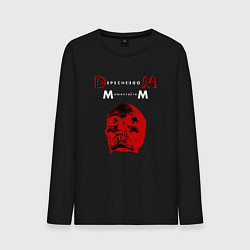 Лонгслив хлопковый мужской Depeche Mode 2023 Memento Mori - Red Skull 01, цвет: черный