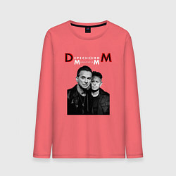 Лонгслив хлопковый мужской Depeche Mode 2023 Memento Mori - Dave & Martin 09, цвет: коралловый