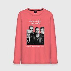 Лонгслив хлопковый мужской Depeche Mode World Violation Tour Band, цвет: коралловый