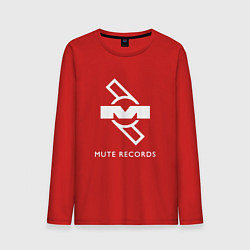 Лонгслив хлопковый мужской Depeche Mode Mute Records Logo, цвет: красный