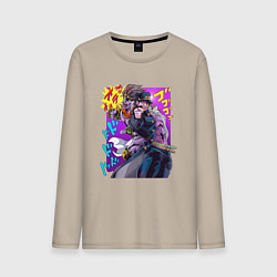 Лонгслив хлопковый мужской Джотаро - Jojo, цвет: миндальный