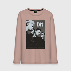Лонгслив хлопковый мужской Depeche Mode 90 Violator, цвет: пыльно-розовый