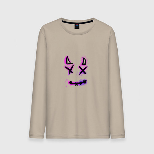 Мужской лонгслив Dev1l / Миндальный – фото 1