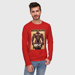 Лонгслив хлопковый мужской Боец Баки: Бисквит Оливер, цвет: красный — фото 2