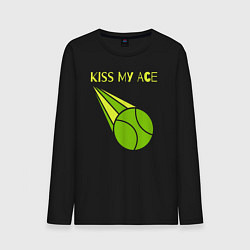 Лонгслив хлопковый мужской Tennis ace, цвет: черный