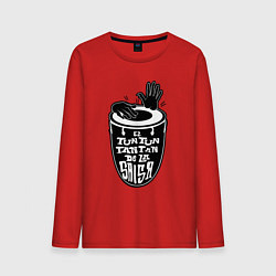 Лонгслив хлопковый мужской Конгас барабан танец De la salsa, цвет: красный