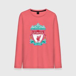 Лонгслив хлопковый мужской Liverpool fc sport collection, цвет: коралловый