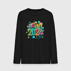 Мужской лонгслив Happy 2024