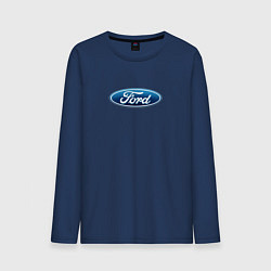 Лонгслив хлопковый мужской Ford usa auto brend, цвет: тёмно-синий