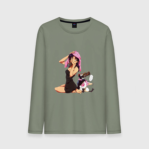 Мужской лонгслив Мисато и Пен-Пен / Авокадо – фото 1