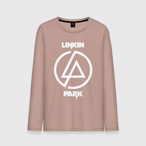 Мужской лонгслив Linkin Park logo / Пыльно-розовый – фото 1