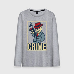 Лонгслив хлопковый мужской Vault crime, цвет: меланж