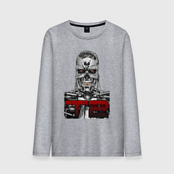 Лонгслив хлопковый мужской Terminator 2 T800, цвет: меланж