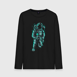 Лонгслив хлопковый мужской Space fly, цвет: черный