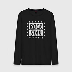 Лонгслив хлопковый мужской Star rock, цвет: черный