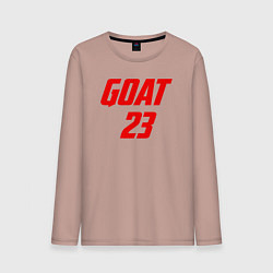 Лонгслив хлопковый мужской Goat 23, цвет: пыльно-розовый
