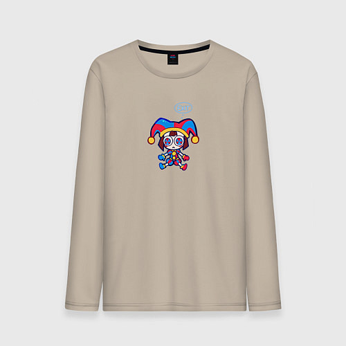 Мужской лонгслив Toy Pomni thinking about exit / Миндальный – фото 1