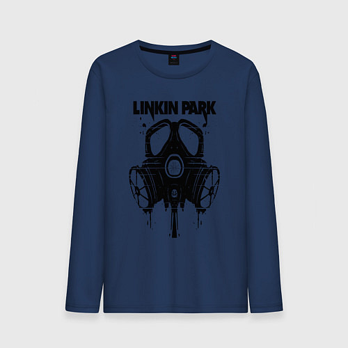 Мужской лонгслив Linkin Park - gas mask / Тёмно-синий – фото 1